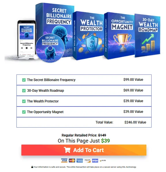 secret billionaire frequency price